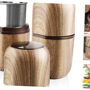 Herb Grinder [large capacity/fast/Electric ]-Spice Herb Coffee Wood grain