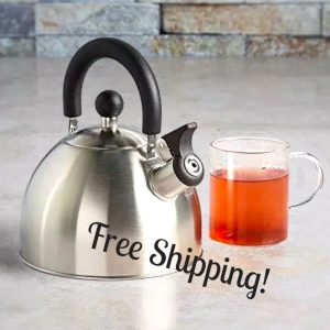 Stewart Whistling Stovetop Tea Kettle Food Grade Stainless Steel ~ NEW