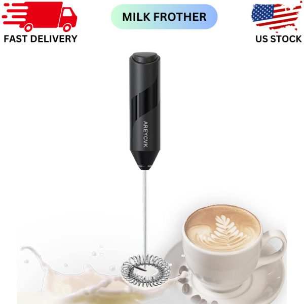 Stainless Steel Handheld Small Mixer for Drinks Whisk Frother Battery Operated