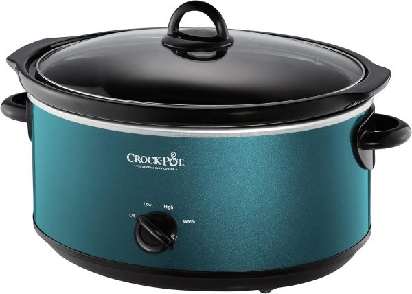 7-Quart Slow Cooker, Turquoise 14.5″D x 9.5″W x 14.4″H   	Stainless Steel