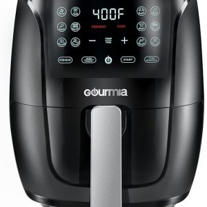 Gourmia 4-Quart Digital Air Fryer with Guided Cooking Technology, Black GAF486