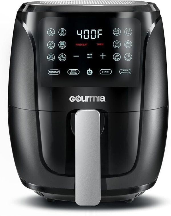 Gourmia 4-Quart Digital Air Fryer with Guided Cooking Technology, Black GAF486