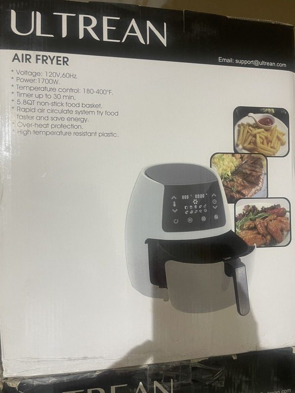 Ultrean 5.8 Quart Air Fryer, Electric Hot Air Fryers Oilless Cooker