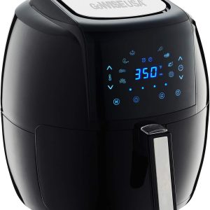 1700-Watt 5.8-QT 8-In-1 Digital Air Fryer with Recipe Book, Black