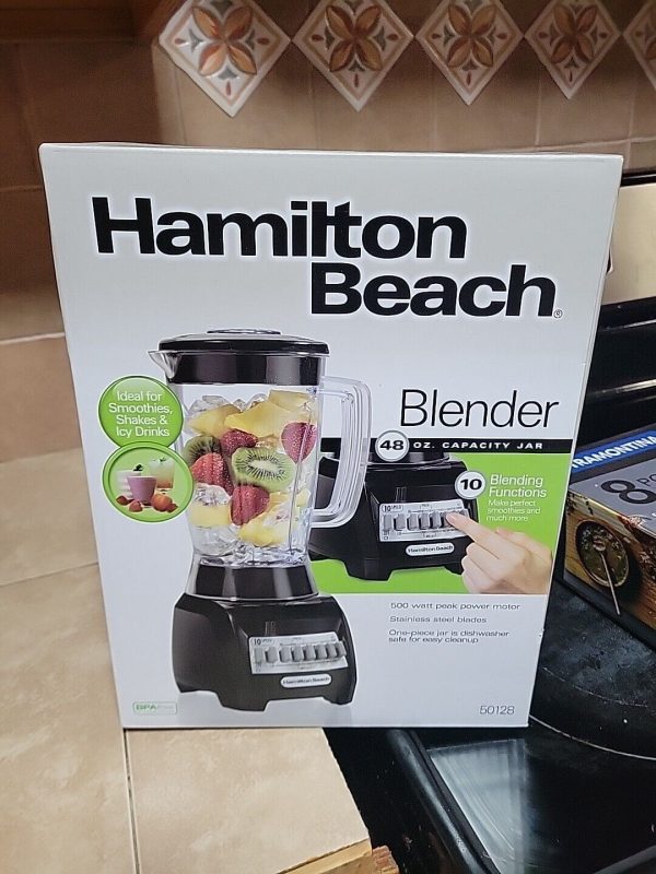 Hamilton Beach 50128 10 Speed 48 Oz. Plastic Black Blender