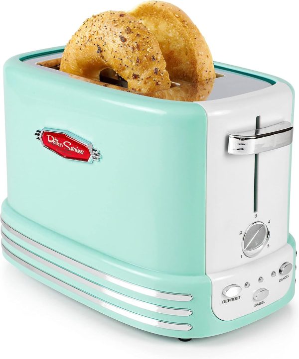 New and Improved Retro Wide 2-Slice Toaster Perfect for Bread, English Muffins,