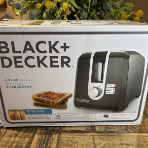 BLACK+DECKER 2-Slice Toaster, T2569B, Extra Wide Slots, Black – NIB Great Shape!