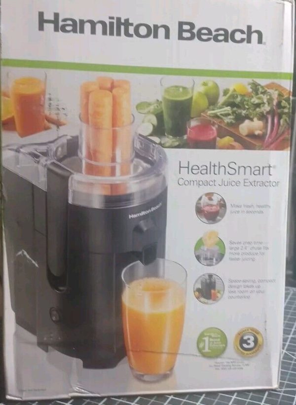 Hamilton Beach HealthSmart Juicer Machine, Compact Centrifugal Extractor, 2.4”