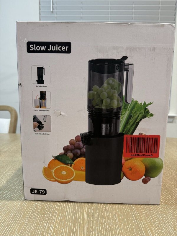 Coldpress juicer with 6.1″ feed chute for whole fruits easy to clean, high yield