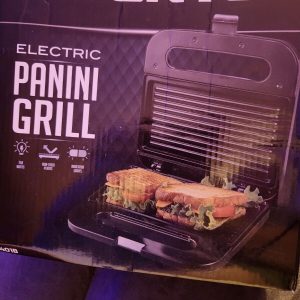 Ovente Non-Stick Electric Panini Grill GPO110R/ 2-Sandwich Grill