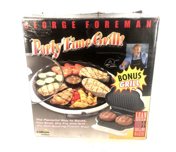 George Foreman Fusion Indoor Electric Grill Salton GR70 W/Bonus GRILL Included