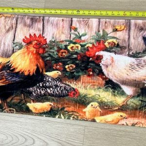 Rooster Kitchen Rug Style Baby Chicks Non Slip Kitchen Mat