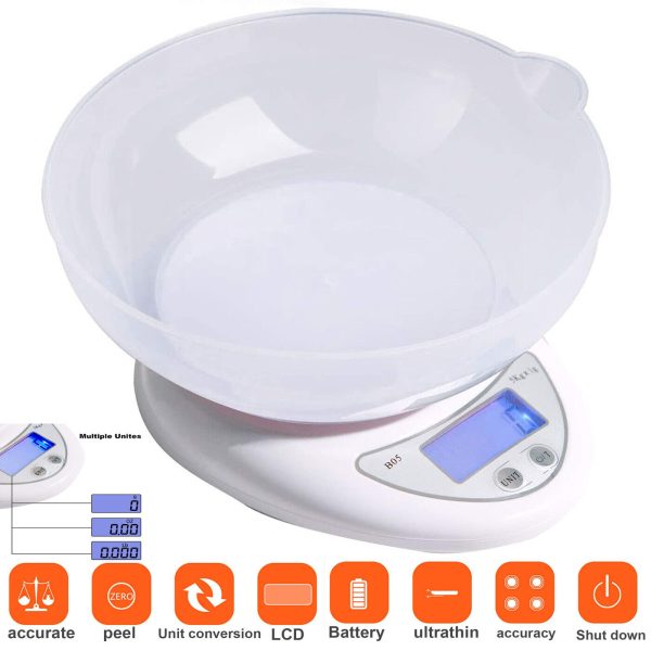 New Digital Kitchen Food Cooking Scale Weigh in Pounds, Grams, Ounces, and KG