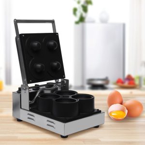 4 Holes Waffle Bowl Maker Chest Shape Waffle Baker Machine Non-Stick Pan 1800W