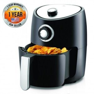 NutriChef Air Fryer Oven 2+ Quarts 1000W Teflon Frying Basket PKAIRFR18