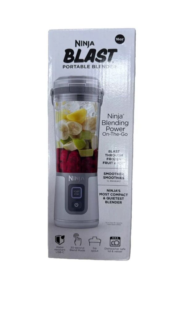 Ninja Blast 16 oz. Portable Blender with Leak Proof Lid and Easy Sip Spout,White