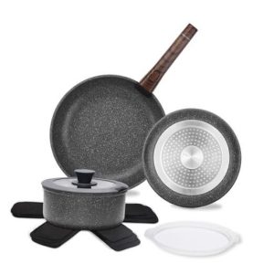 Nonstick Pots and Pans Set with Germany Granite Coating, Induction Cookware