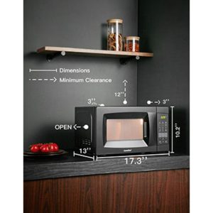 COMFEE EM720CPL-PM Countertop Microwave Oven with Sound On/Off, ECO Mode Black