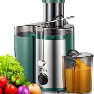 Qcen Juicer Machine, 500W Centrifugal Juicer Extractor KS-501 – Green