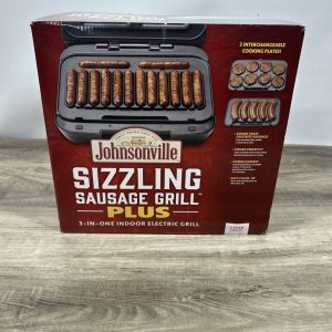 Johnsonville SIZZLING SAUSAGE GRILL PLUS, Indoor Electric Grill, BTG-050