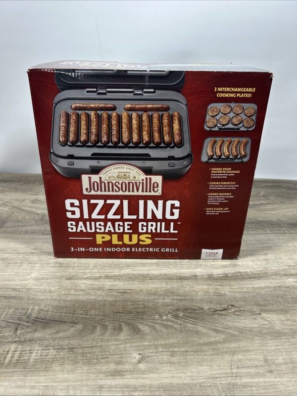 Johnsonville SIZZLING SAUSAGE GRILL PLUS, Indoor Electric Grill, BTG-050