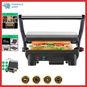 Electric Panini Press Grill and Gourmet Sandwich Maker w/ Non-Stick Coated Pl…