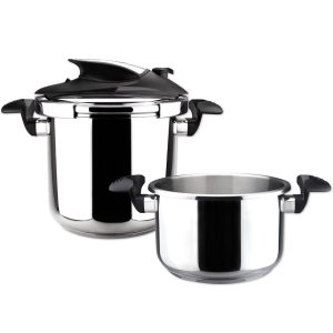 6.3 Quart Stove-top Super Fast Pressure Cooker, Easy and Smooth Locking Mechanis