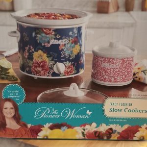 New The Pioneer Woman Fancy Flourish Slow Cookers  2Pack