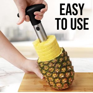 Stainless Steel Pineapple Corer Slicer Peeler for Diced Fruit Rings All in One