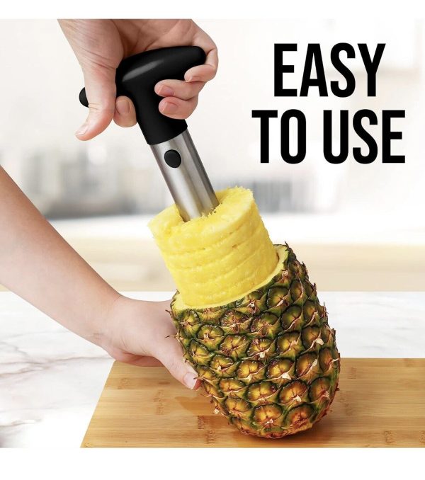 Stainless Steel Pineapple Corer Slicer Peeler for Diced Fruit Rings All in One