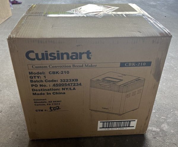 New Cuisinart CBK-210 Convection Bread Maker Machine 16 Menu Options