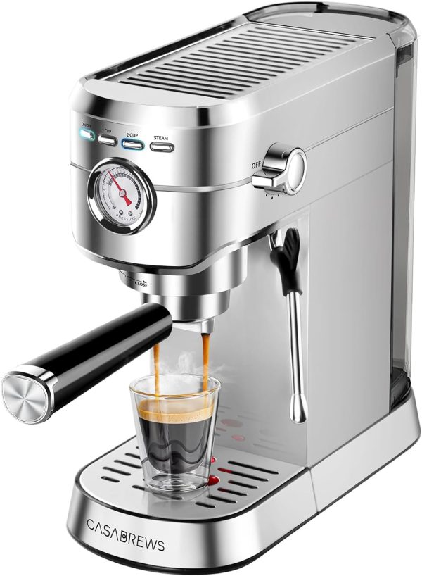 Espresso Machine 20 Bar, Professional Espresso Maker with Milk Frother Steam Wan