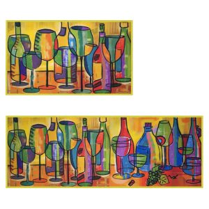 UpNUpCo Artistic and Colorful Kitchen Rugs Kitchen Mats for Floor