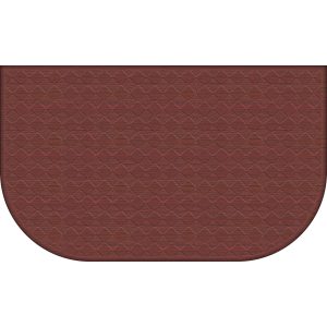 Comfort Mate D Shape Kitchen Mat Floor Mat Easy To Clean; Burgundy, 1.5′ X 2.5′