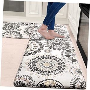 Kitchen Mat, Cushioned Anti Fatigue Kitchen Rug Set, 2 Pieces Non Multi Color