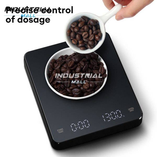 3kg/0.1g Mini Coffee Scale Digital Kitchen Coffee Scale with Timer Rechargeable