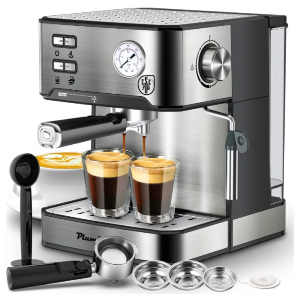 Plum Chef Espresso Coffee Machine, 20 Bar Cappuccino Latte Maker Coffee Machine