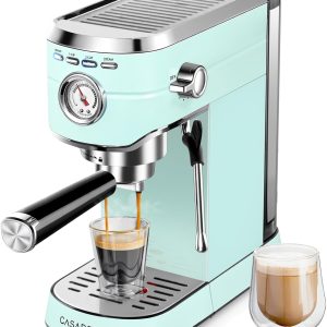 Espresso Machine 20 Bar, Cappuccino Machine with Milk Frother Steam Wand, Stainl