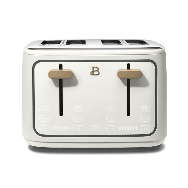 NEW 4-Slice Toaster with Touch-Activated Display, White Icing by Drew Barrymore