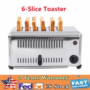 6 Slice Commercial Conveyor Toaster Stainless Steel Bread Toaster Baking Machine