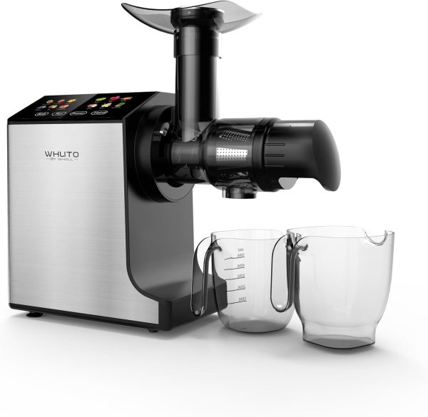 Masticating Juicer Machines, Cold Press Juicer, Easy to Clean with Brush, Touch