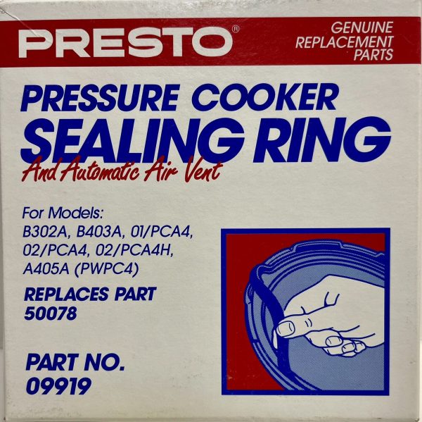 Presto #09919 Sealing Ring Automatic Air Vent for Pressure Cookers NEW 50078