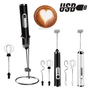 Electric Milk FoamerCoffee Whisk Mixer Handheld Egg Beater Cappuccino Kitchen