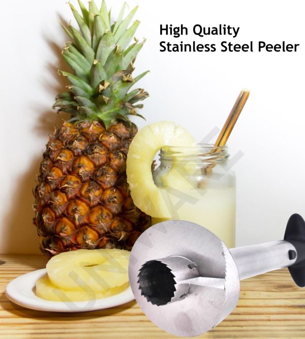 Pineapple Peeler Slicer Corer Stainless Steel , Silver