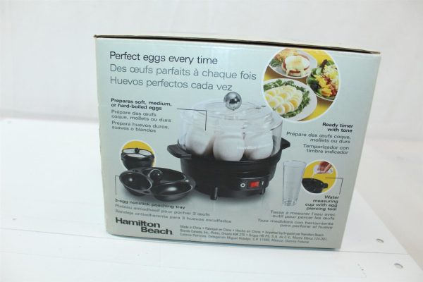 Hamilton Beach Electric Egg Cooker #25500 Black 120V 7 Egg Capacity