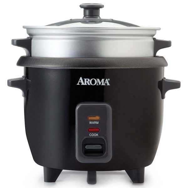 Aroma 6-Cup Pot Style Rice Cooker Small Kitchen Appliances  Rice Cookers