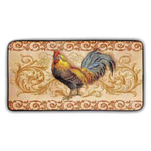 Kitchen Rooster Rugs and Mats 39 X 20 Non Slid Washable Multi-Color Printed