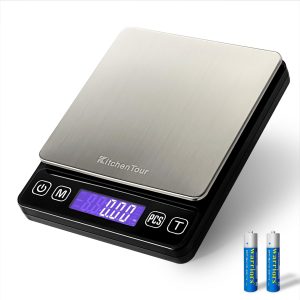 KitchenTour Digital Kitchen Scale – 3000g/0.1g – High Accuracy Precision Food 9