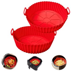 Air Fryer Silicone Liners for 3 to 5 QT Small Air Fryers NonStick Reusable