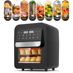 8-in-1 Crisps Digital Air Fryer Oven Touch Screen Wide Temperature Range Toaster